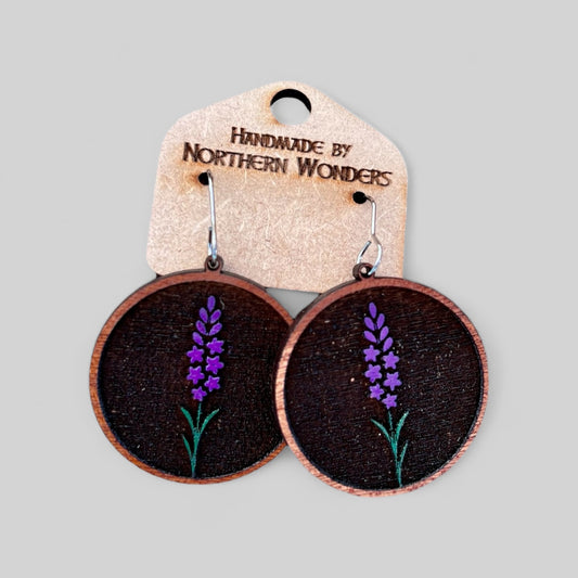 Lavender Wood Earring