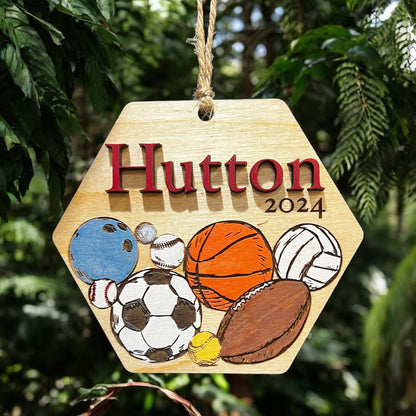 Personalized Sports Ornament