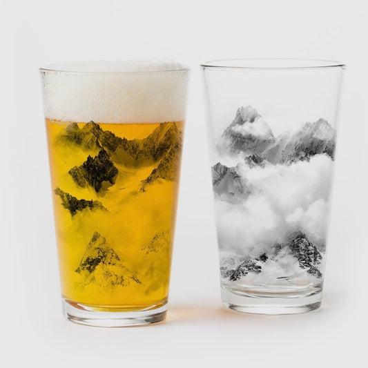 Mountains and Clouds Whiskey Glasses