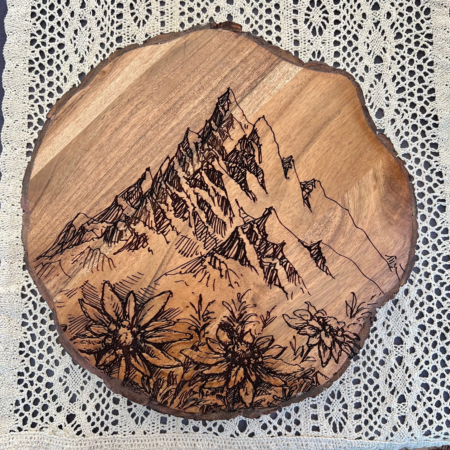 14" Live Edge Lazy Susan