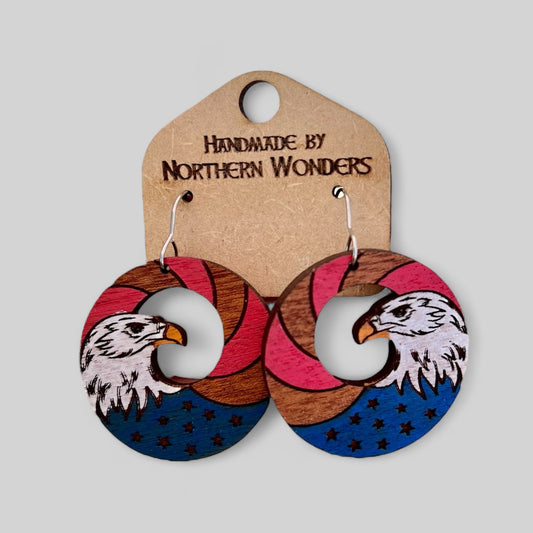 American Eagle Wood Earrings