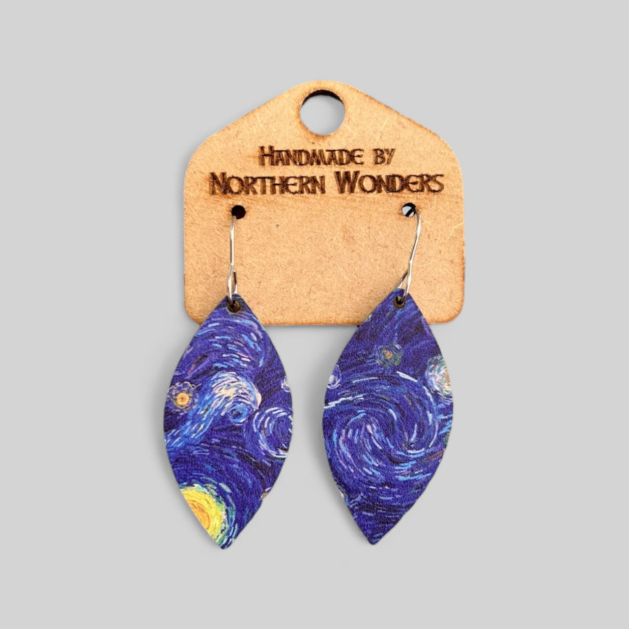 Van Gogh Wood Earring