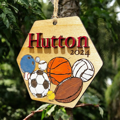 Personalized Sports Ornament