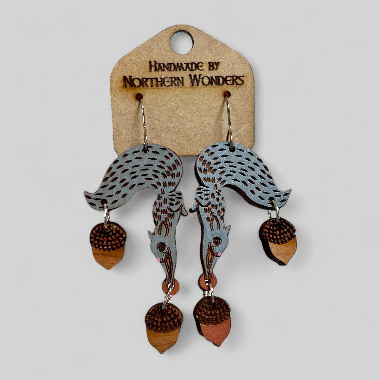 Squirrel Wood Earring