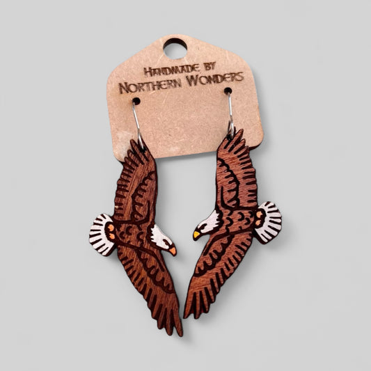 Eagle Wood Earring