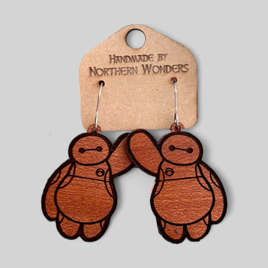 Baymax Wood Earring