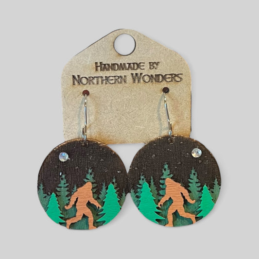 Sasquatch Wood Earrings