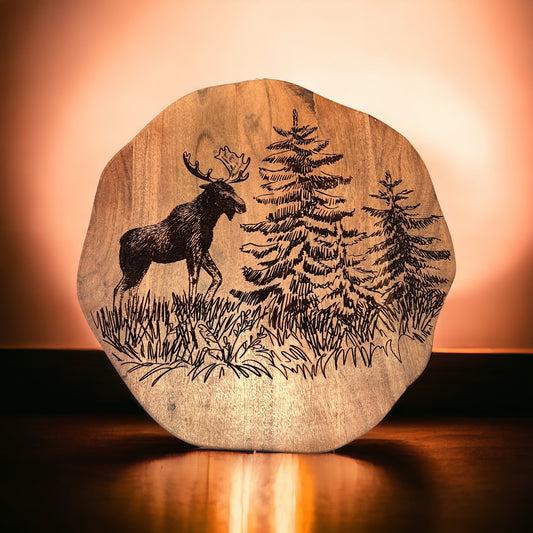 15" Moose Lazy Susan