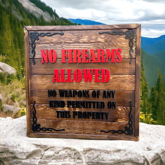 No Firearms Allowed Business Sign