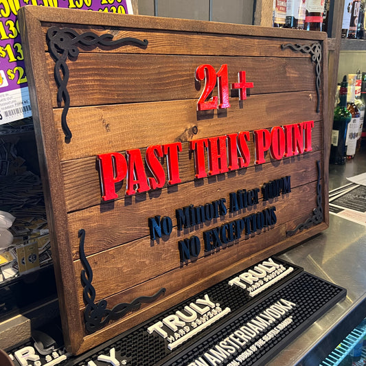 21+ Past this Point Sign