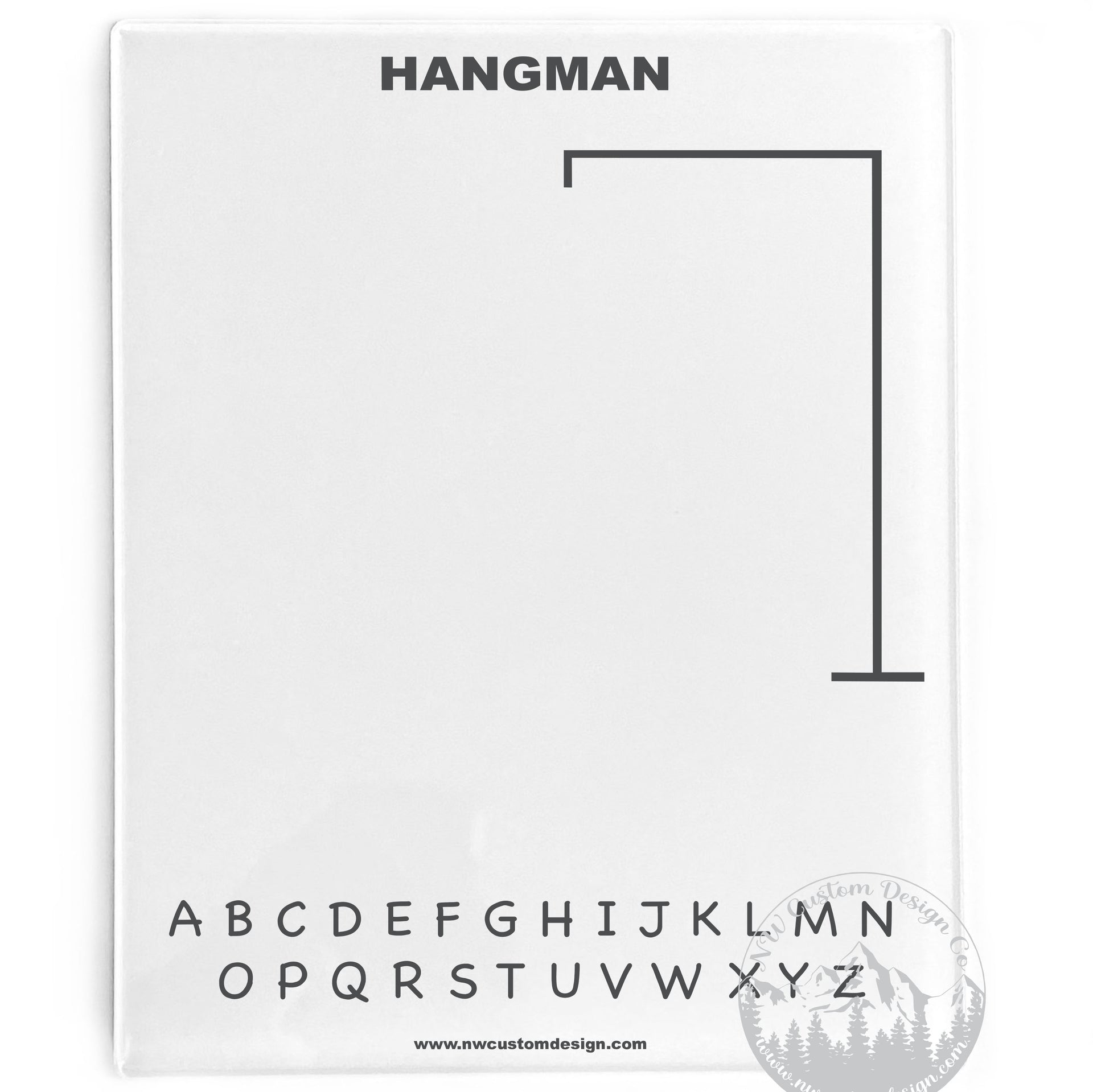 Hangman Game Dry Erase Vinyl Decal